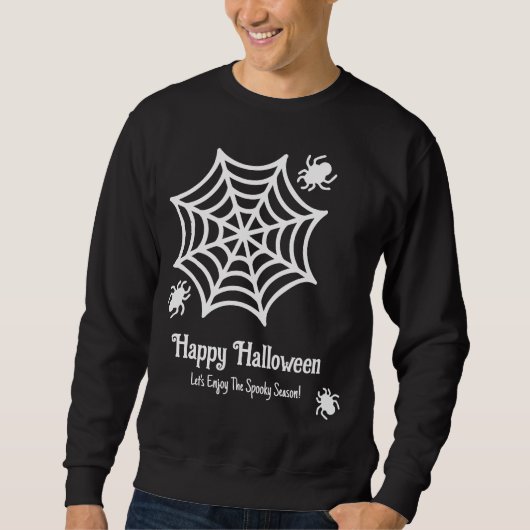 Gepersonaliseerde Spiderweb Halloween Trui (Voorkant)