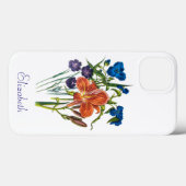 Gepersonaliseerde spiderwort en Daylily Hoesje-Mat Case-Mate iPhone Case (Achterkant (horizontaal))