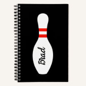 Gepersonaliseerde spiraal notitieboek met bowling  (Voorkant)