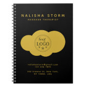 Gepersonaliseerde spiraalfoto van de massagetherap notitieboek (Voorkant)