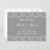 Gepersonaliseerde Spiral Swirls Save the Date Aankondigingskaart (Voorkant / Achterkant)