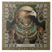Gepersonaliseerde Spirit Eagle Tribal Altarpiece Tegeltje (Voorkant)