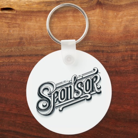 Gepersonaliseerde Sponsor geschenk keepsake sleute Sleutelhanger (Voorkant)