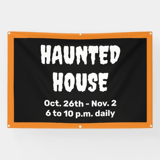 Gepersonaliseerde spookhuis banner (Horizontaal)