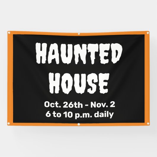 Gepersonaliseerde spookhuis banner (Horizontaal)