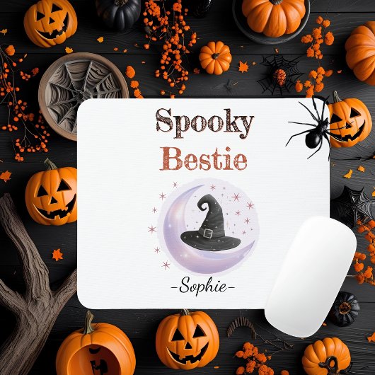 Gepersonaliseerde Spooky Bestie Mousepad Muismat