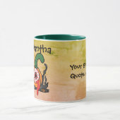 Gepersonaliseerde Spooky Bloodshot Pumpkin Mok (Midden)