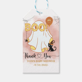 Gepersonaliseerde Spooky Boo Baby shower Gift Labe Cadeaulabel