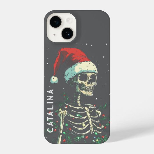 Gepersonaliseerde Spooky Christmas iPhone Hoesje (Achterkant)