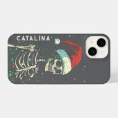 Gepersonaliseerde Spooky Christmas iPhone Hoesje (Achterkant horizontaal)