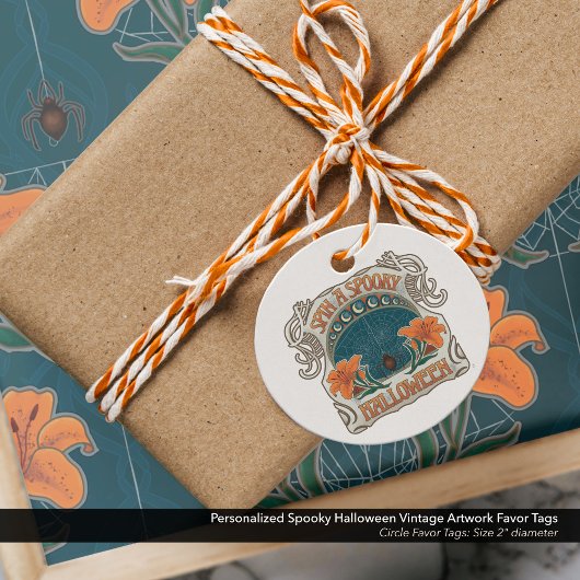 Gepersonaliseerde Spooky Halloween  artwork Bedankjes Labels