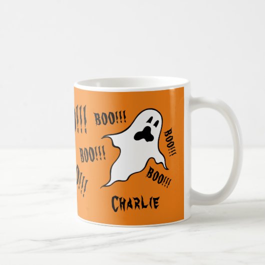 Gepersonaliseerde Spooky Halloween Ghosts Coffee M Koffiemok (Rechts)