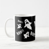 Gepersonaliseerde Spooky Halloween Ghosts Coffee M Koffiemok (Links)