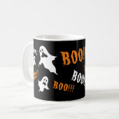 Gepersonaliseerde Spooky Halloween Ghosts Coffee M Koffiemok (Voorkant links)