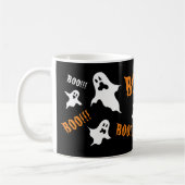Gepersonaliseerde Spooky Halloween Ghosts Coffee M Koffiemok (Links)
