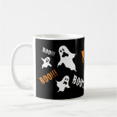 Gepersonaliseerde Spooky Halloween Ghosts Coffee M Koffiemok (Links)
