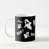 Gepersonaliseerde Spooky Halloween Ghosts Coffee M Koffiemok (Links)