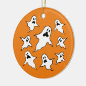 Gepersonaliseerde Spooky Halloween Ghosts Tree Orn Keramisch Ornament (Links)