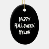 Gepersonaliseerde Spooky Halloween Ghosts Tree Orn Keramisch Ornament (Achterkant)