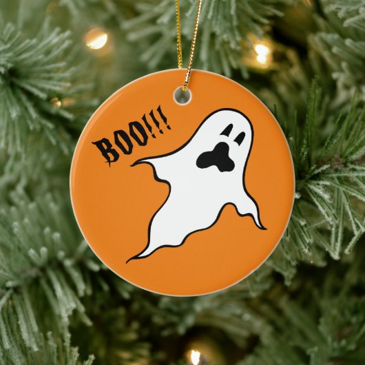 Gepersonaliseerde Spooky Halloween Ghosts Tree Orn Keramisch Ornament (Boom)