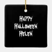 Gepersonaliseerde Spooky Halloween Ghosts Tree Orn Keramisch Ornament (Achterkant)