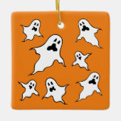 Gepersonaliseerde Spooky Halloween Ghosts Tree Orn Keramisch Ornament (Voorkant)