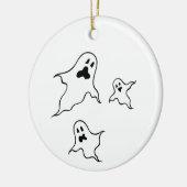 Gepersonaliseerde Spooky Halloween Ghosts Tree Orn Keramisch Ornament (Links)