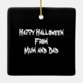 Gepersonaliseerde Spooky Halloween Ghosts Tree Orn Keramisch Ornament (Achterkant)