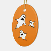 Gepersonaliseerde Spooky Halloween Ghosts Tree Orn Keramisch Ornament (Links)