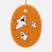 Gepersonaliseerde Spooky Halloween Ghosts Tree Orn Keramisch Ornament (Voorkant)