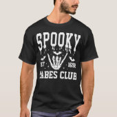 Gepersonaliseerde Spooky Halloween Groep College P T-shirt (Voorkant)