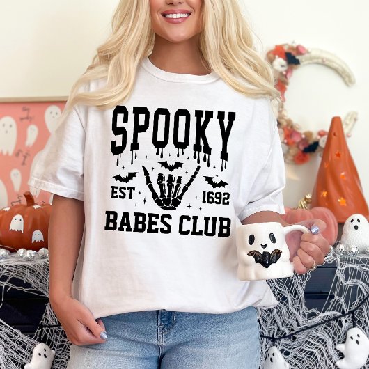 Gepersonaliseerde Spooky Halloween Groep College P T-shirt