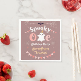 Gepersonaliseerde Spooky Halloween Verjaardag serv Servet