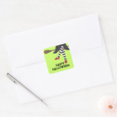 Gepersonaliseerde Spooky Heks Halloween Sticker (Envelop)