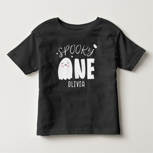 Gepersonaliseerde Spooky One 1s Verjaardag T-shirt (Voorkant)
