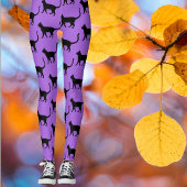 Gepersonaliseerde Spooky Paarse Halloween Black Ca Koffiemok