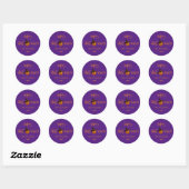 Gepersonaliseerde Spooky Pumpkins Halloween Ronde Sticker (Vel)