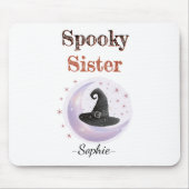 Gepersonaliseerde Spooky Sister Mousepad Muismat (Voorkant)