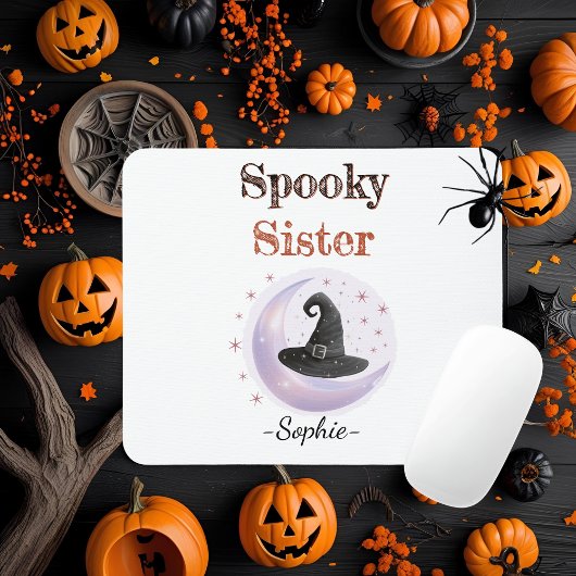Gepersonaliseerde Spooky Sister Mousepad Muismat