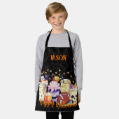 Gepersonaliseerde Spooky voor Sport Fans Halloween Schort (Gedragen)