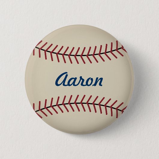 Gepersonaliseerde  Sport Baseball Button (Voorkant)
