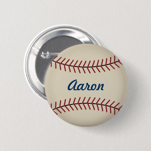 Gepersonaliseerde Sport Baseball Button (Voorkant /achterkant)