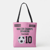 Gepersonaliseerde sport Coach Roze Modern Tote Bag (Achterkant)