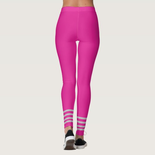 Gepersonaliseerde sport l Performance oefening roz Leggings (Achterkant)