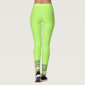 Gepersonaliseerde sport l Trendy lichtgroene neon Leggings (Achterkant)