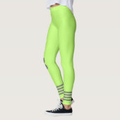 Gepersonaliseerde sport l Trendy lichtgroene neon Leggings (Links)