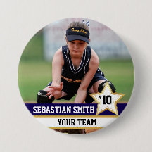 Gepersonaliseerde Sport Team Foto Buttonnen & Pins
