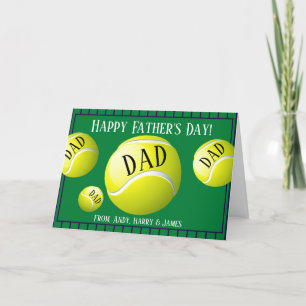Gepersonaliseerde Sport Tennis Vaderdag Feestdagen Kaart