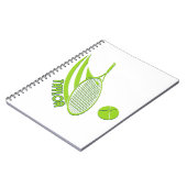Gepersonaliseerde sporten met naam tennis notitieboek (Linkerzijde)