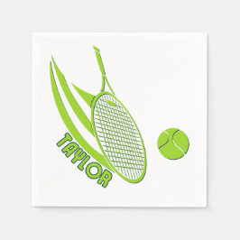 Gepersonaliseerde sporten met naam tennis servet